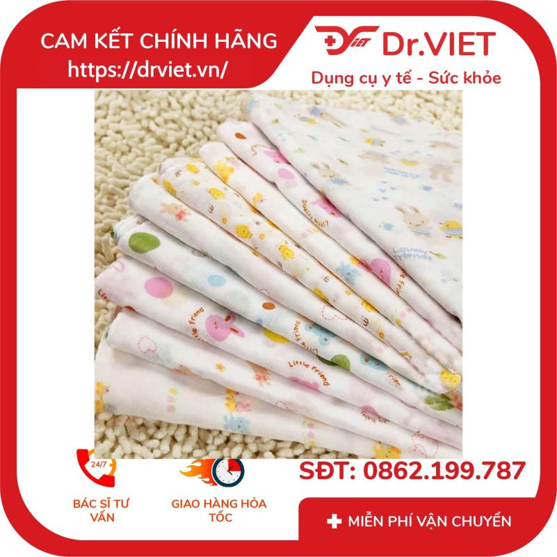 Khăn tắm Nhật sợi mịn Mama thương hiệu BeeVN 4 lớp in hình 12 Khăn tắm Nhật sợi mịn Mama thương hiệu BeeVN 4 lớp in hình