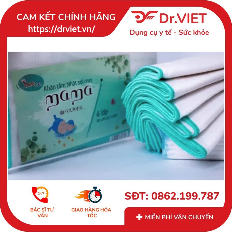 Khăn Tắm Xô 6 Lớp Beevn Mama 8 Khăn Tắm Xô 6 Lớp Beevn Mama