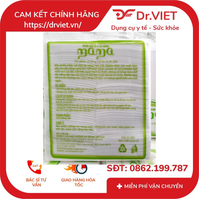 Khăn vải khô đa năng Mama 16 Khăn vải khô đa năng Mama