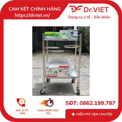Xe đẩy inox bệnh viện
