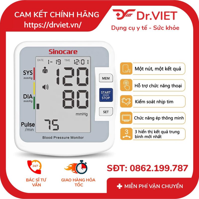 Máy Đo Huyết Áp Sinocare Sinoheart BA-801