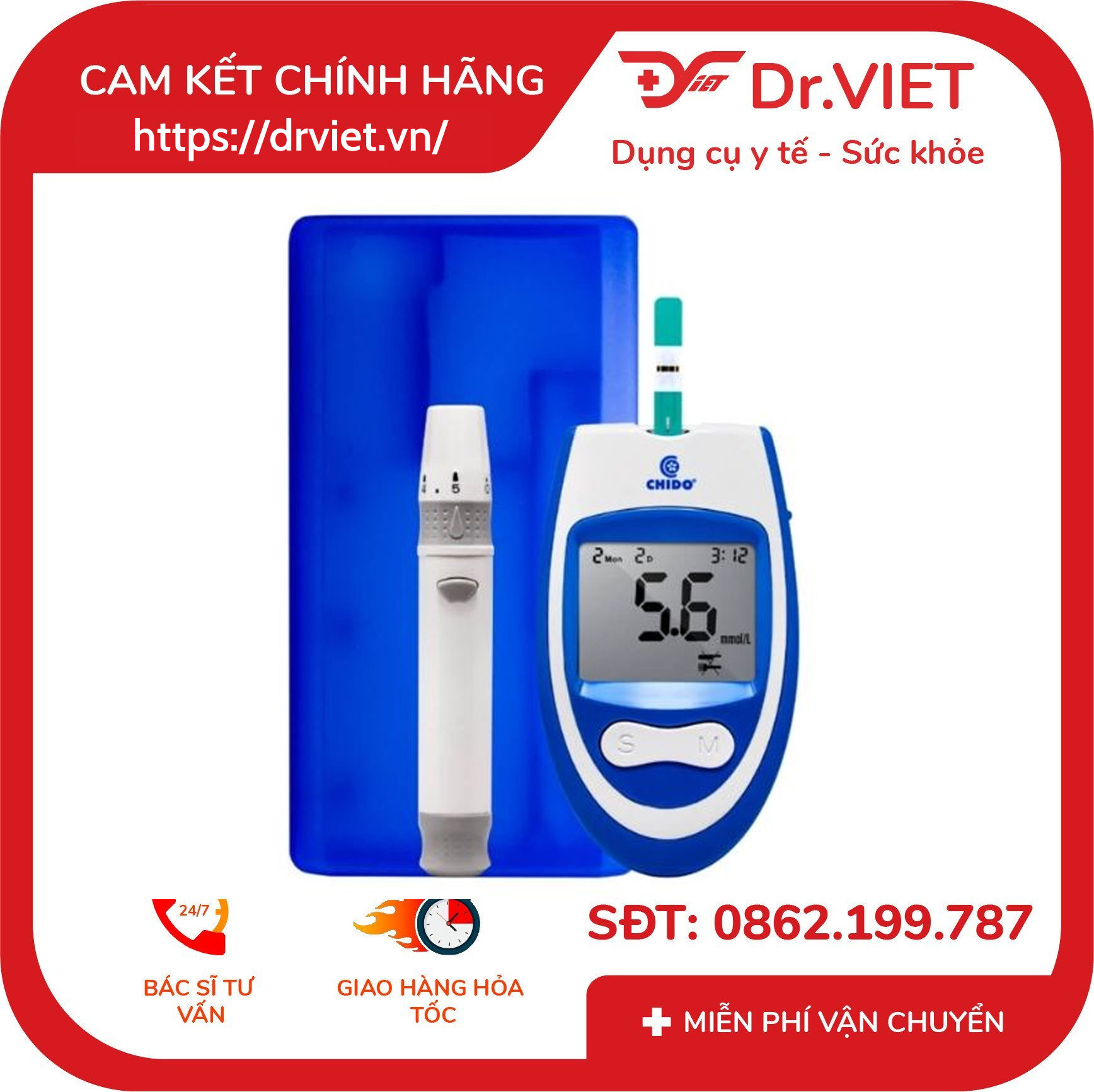 Máy đo đường huyết Chido GLM-79 3 Máy đo đường huyết Chido GLM-79