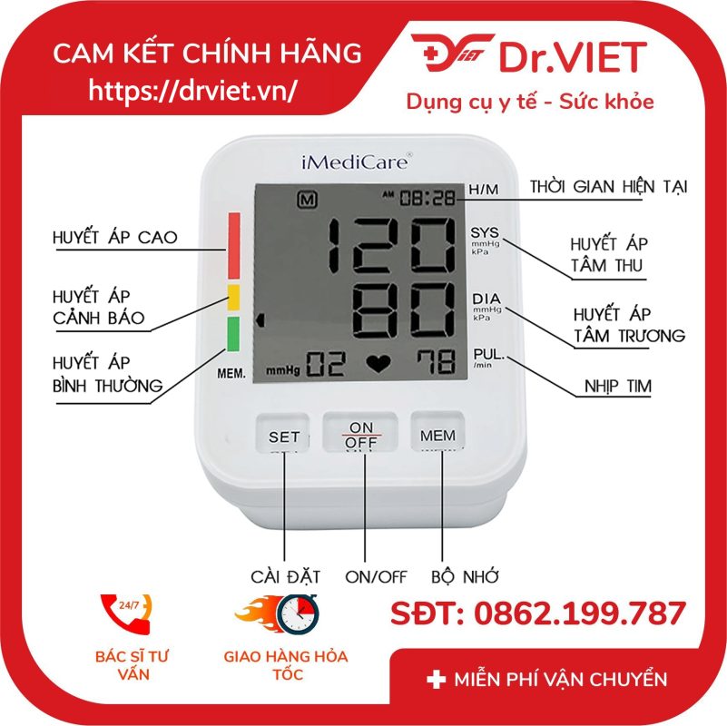 Máy đo huyết áp iMediCare iBPM-6S 14 Máy đo huyết áp iMediCare iBPM-6S