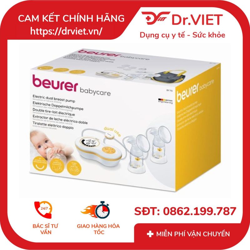 Máy hút sữa điện đôi Beurer BY70 10 Máy hút sữa điện đôi Beurer BY70