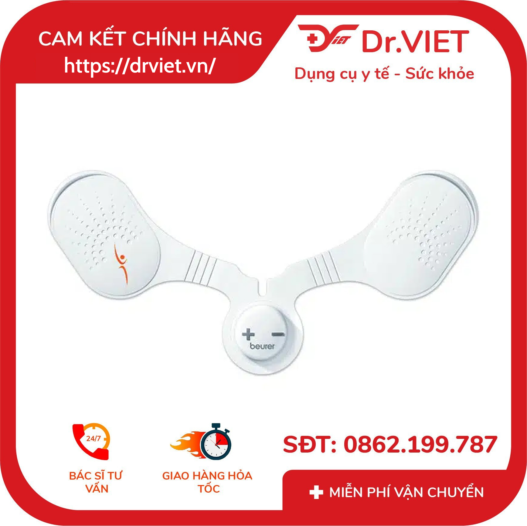 Máy massage xung điện trị đau cổ vai gáy Beurer EM20 4 Máy massage xung điện trị đau cổ vai gáy Beurer EM20