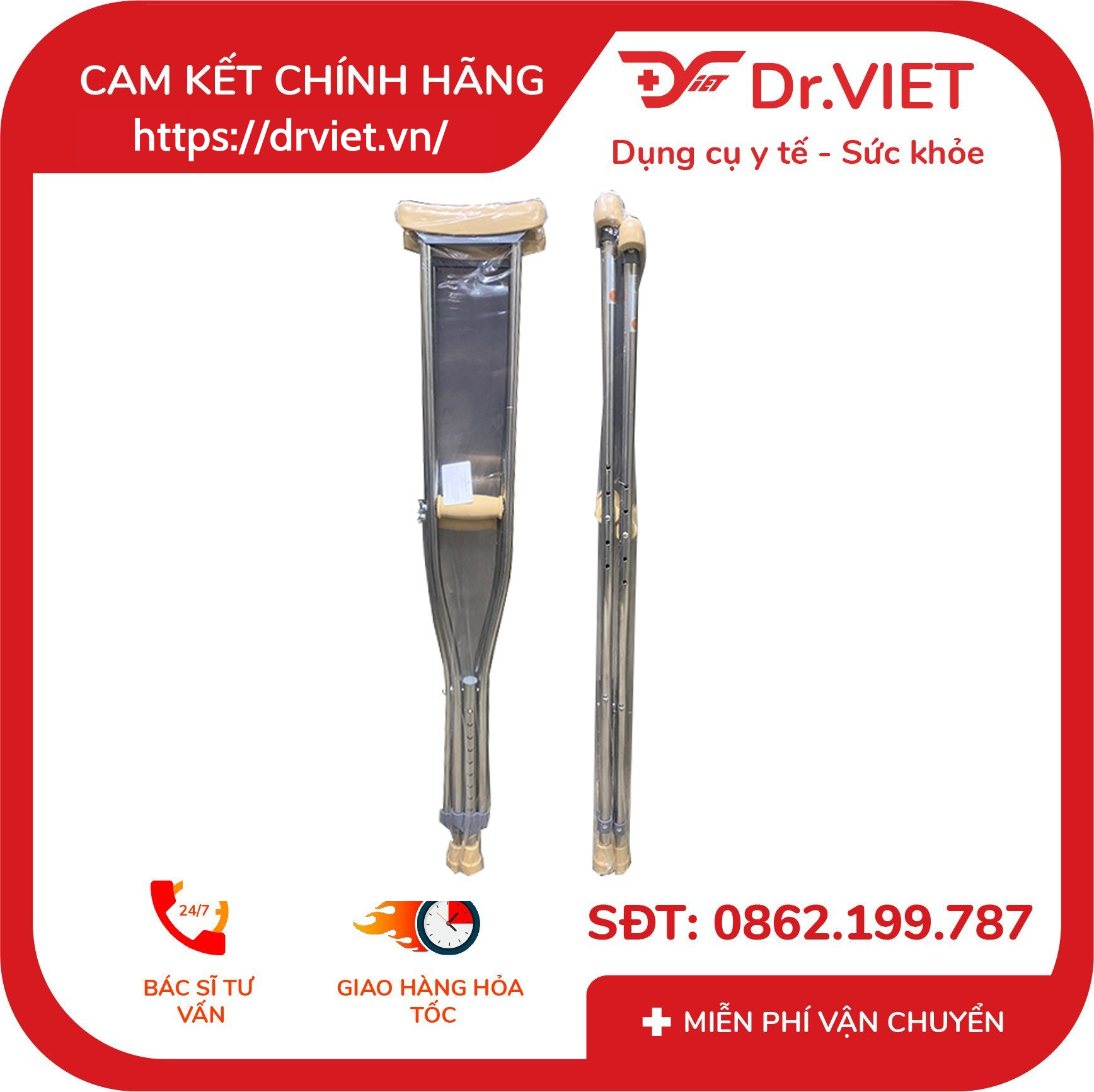 Nạng chống nách Lucass C-33 10 Nạng chống nách Lucass C-33