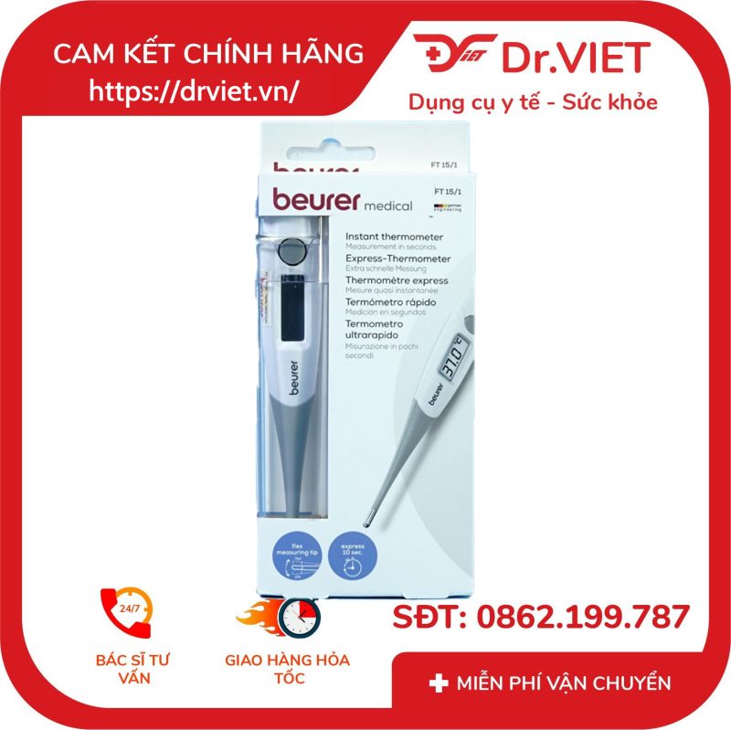 Nhiệt kế điện tử đầu mềm Beurer FT15/1