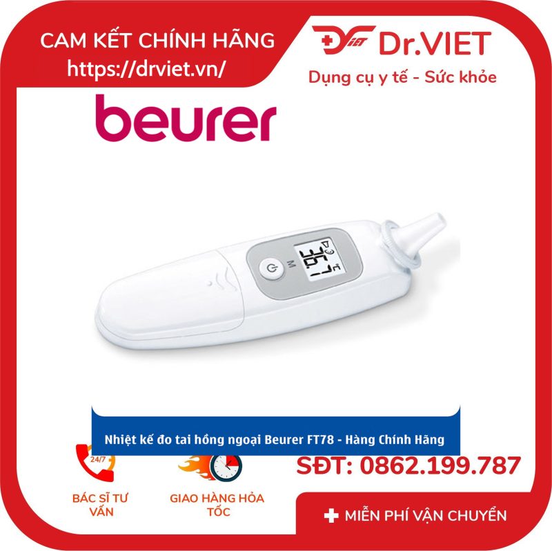 Nhiệt kế đo tai hồng ngoại Beurer FT78