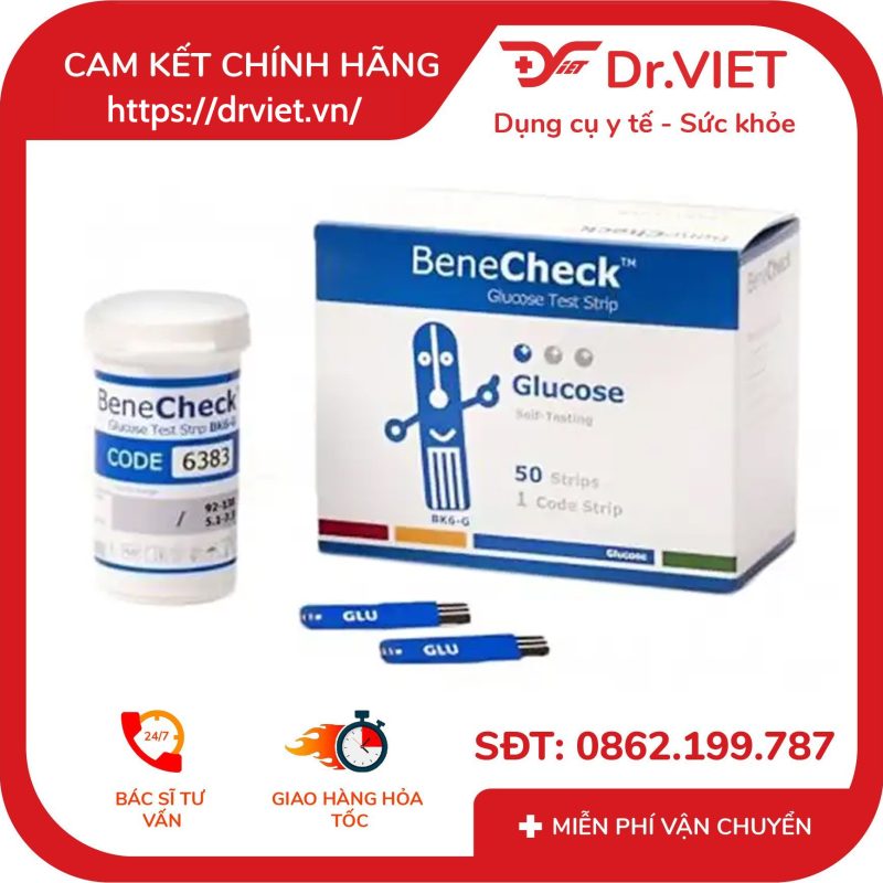 Que thử đường huyết Benecheck Plus 50 que 9 Que thử đường huyết Benecheck Plus 50 que