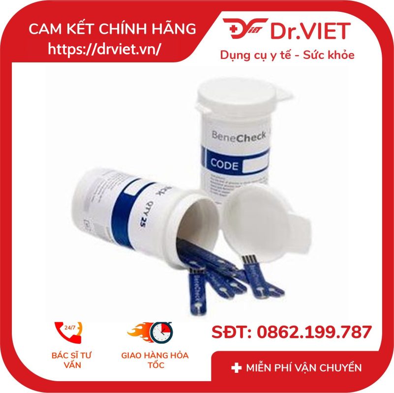 Que thử đường huyết Benecheck Plus 50 que 12 Que thử đường huyết Benecheck Plus 50 que