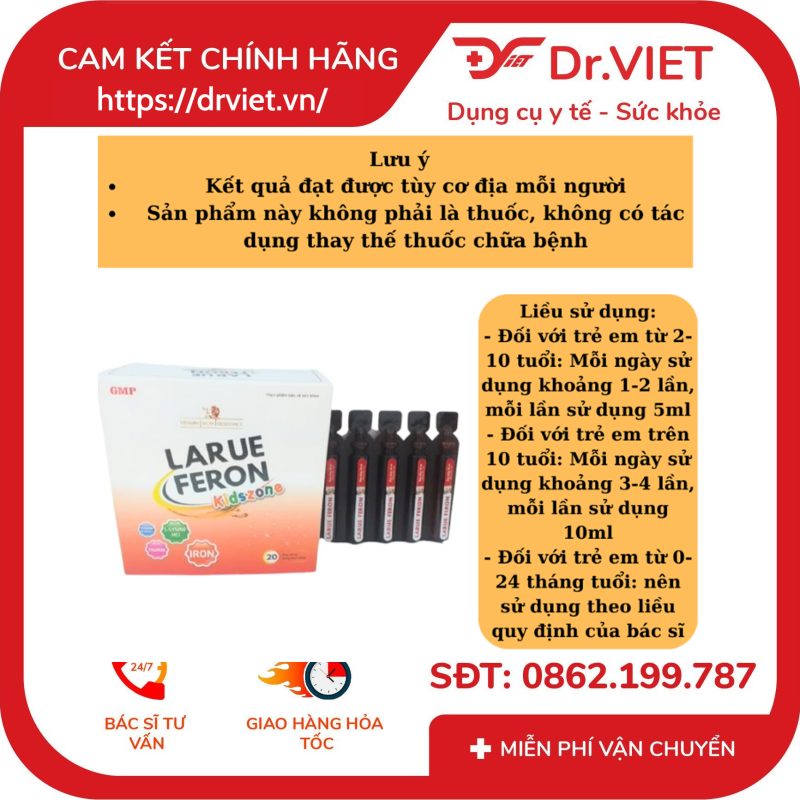 Siro Larue Feron bổ sung sắt giúp ăn ngon miệng Hộp 20 ống 13 Siro Larue Feron bổ sung sắt giúp ăn ngon miệng Hộp 20 ống