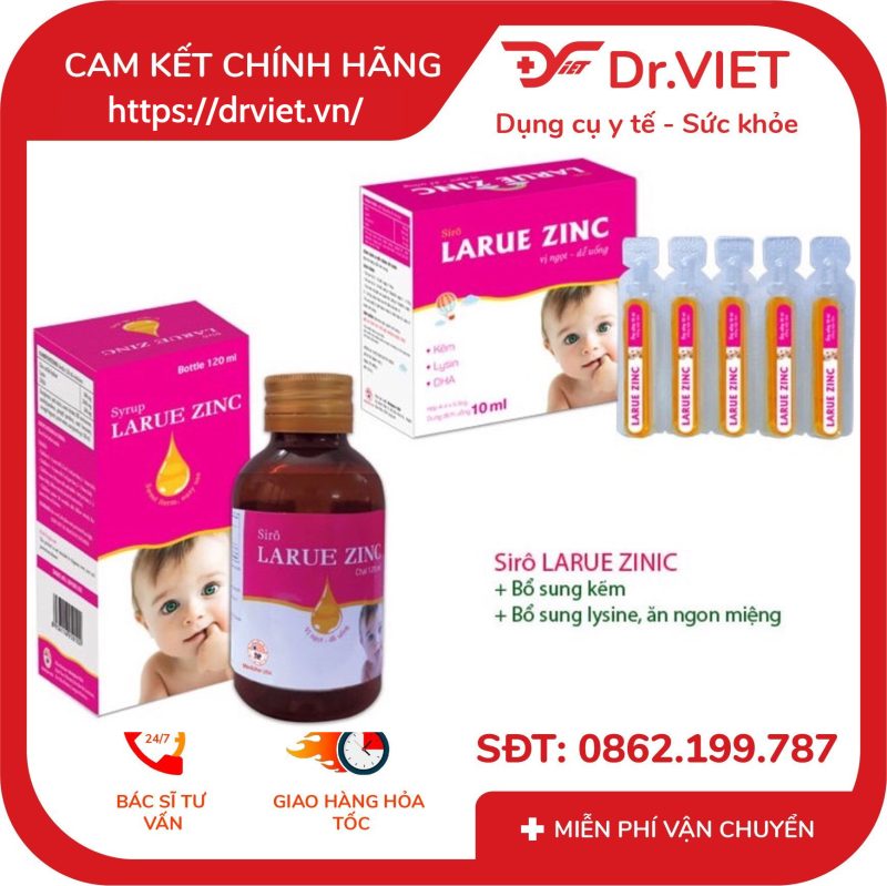 Siro Larue Zinc bổ sung Lysine giúp ăn ngon miệng