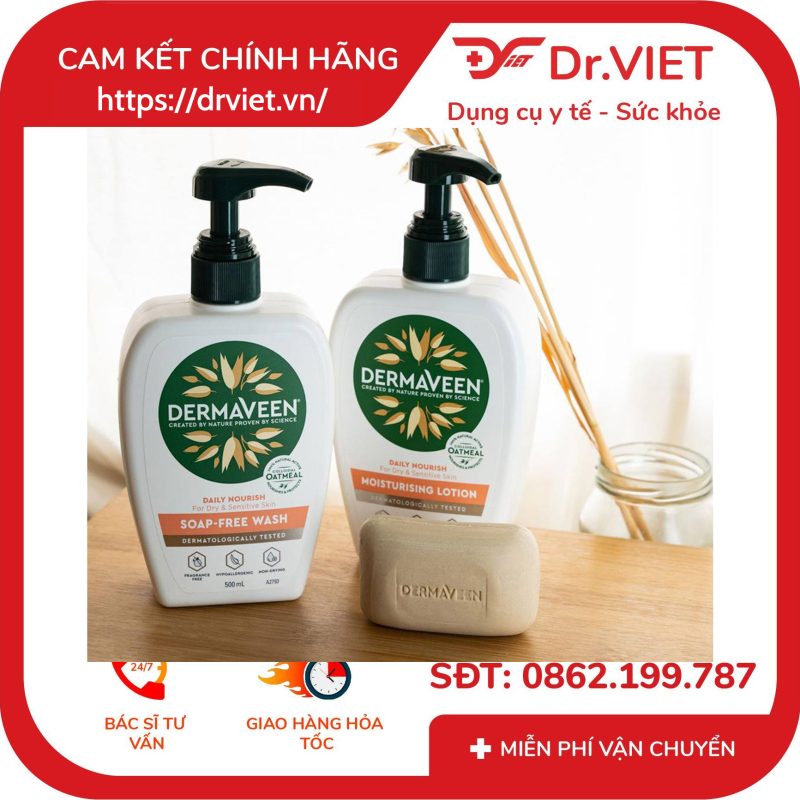 Sữa Tắm DermaVeen Daily Nourish Soap-Free Wash 250ml 10 Sữa Tắm DermaVeen Daily Nourish Soap-Free Wash 250ml