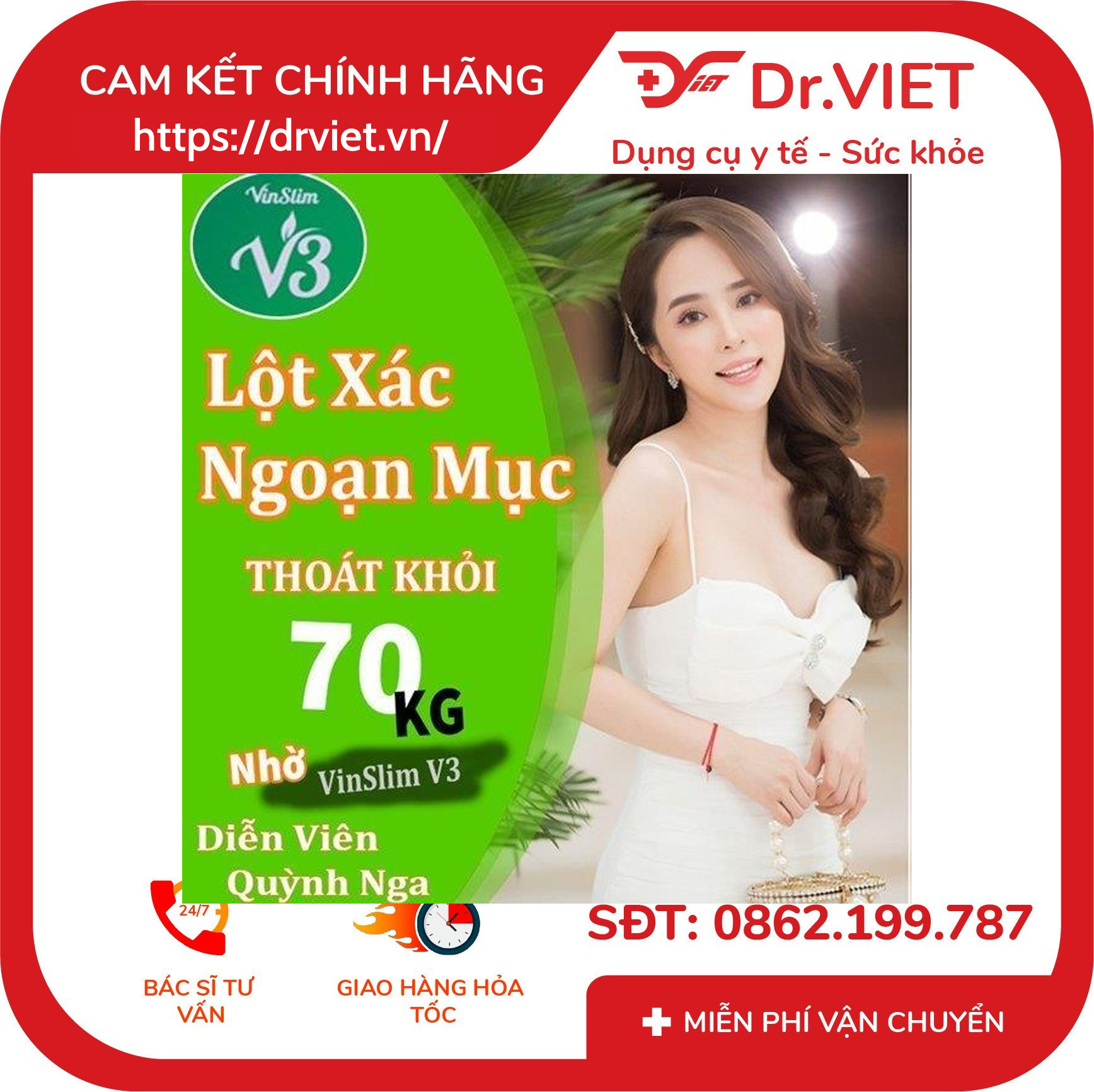 Viên sủi giảm cân Vinslim V3 8 Viên sủi giảm cân Vinslim V3