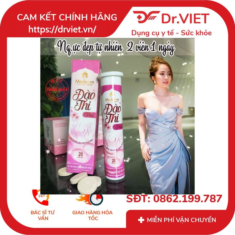 Viên Sủi Nở Ngực Đào Thi 20 viên 10 Viên Sủi Nở Ngực Đào Thi 20 viên