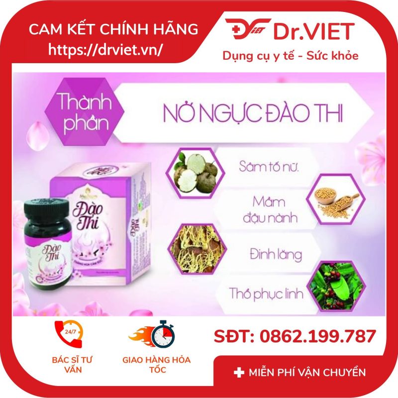 Viên uống Đào Thi hỗ trợ tăng kích thước vòng 1 9 Viên uống Đào Thi hỗ trợ tăng kích thước vòng 1