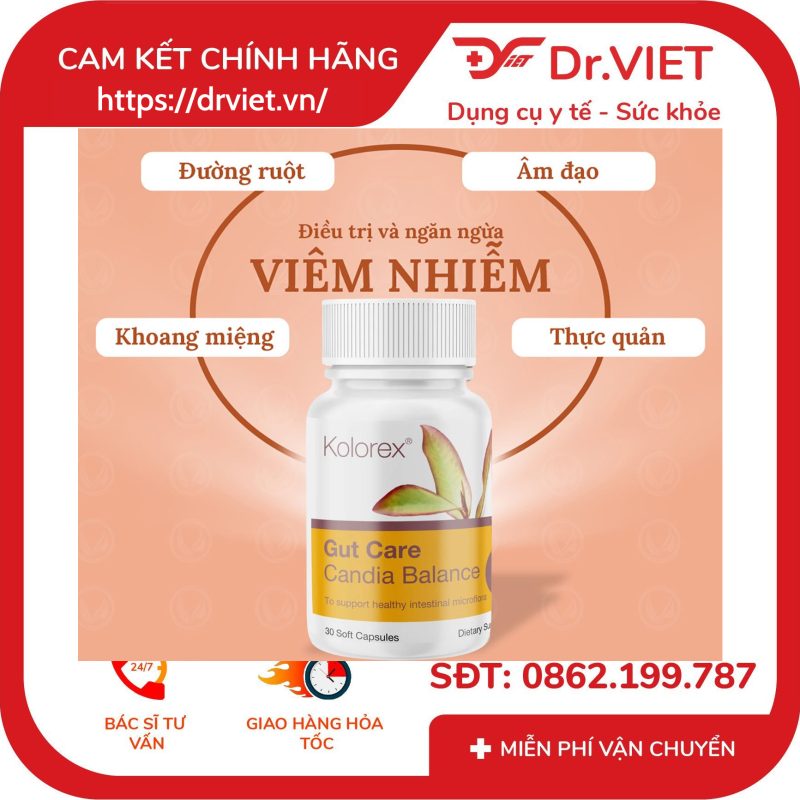 Viên uống điều trị nấm Kolorex Advanced Candida Care 10 Viên uống điều trị nấm Kolorex Advanced Candida Care