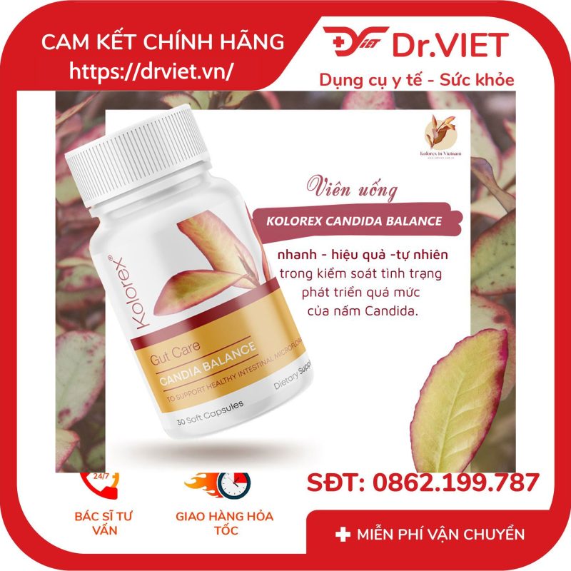 Viên uống điều trị nấm Kolorex Advanced Candida Care 11 Viên uống điều trị nấm Kolorex Advanced Candida Care