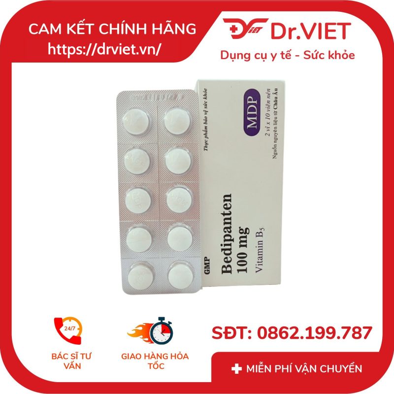 Viên uống Bedipanten 100mg bổ sung Vitamin B5 11 Viên uống Bedipanten 100mg bổ sung Vitamin B5