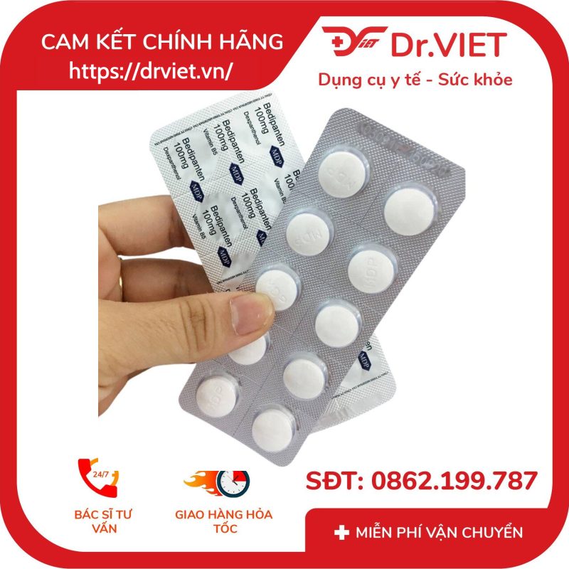 Viên uống Bedipanten 100mg bổ sung Vitamin B5 14 Viên uống Bedipanten 100mg bổ sung Vitamin B5