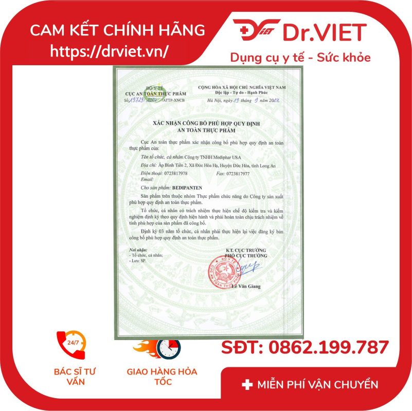 Viên uống Bedipanten 100mg bổ sung Vitamin B5 16 Viên uống Bedipanten 100mg bổ sung Vitamin B5