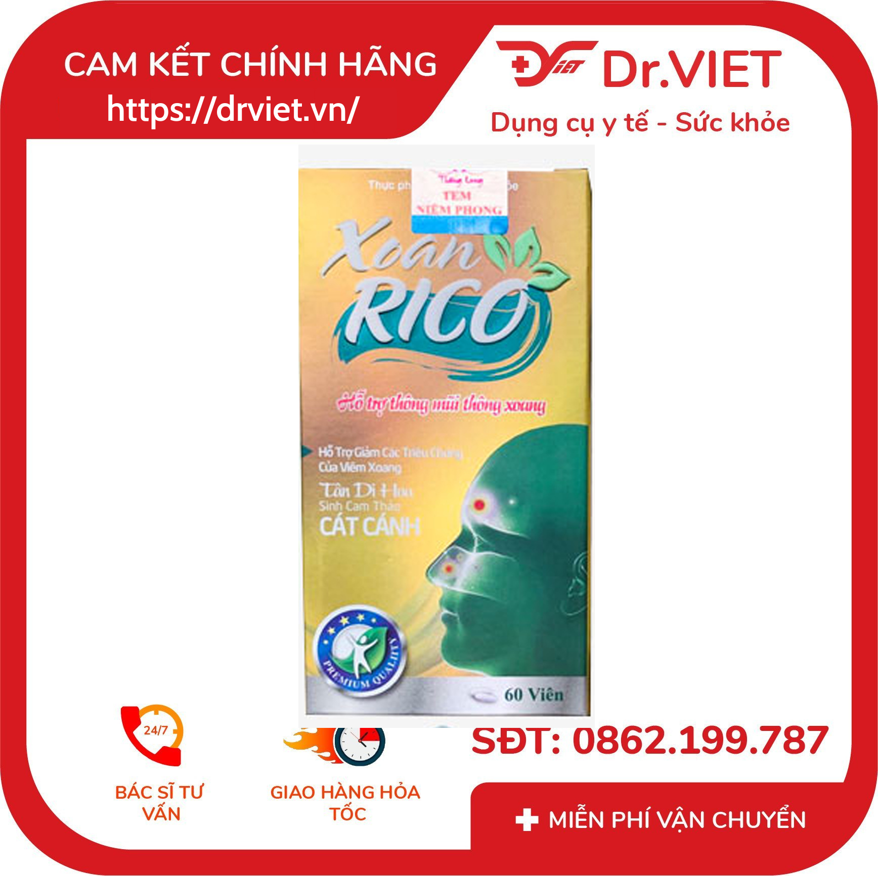 Xoan Rico hỗ trợ thông mũi thông xoang 3 Xoan Rico hỗ trợ thông mũi thông xoang