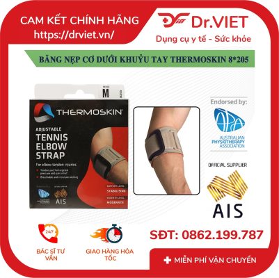 Băng nẹp cơ dưới khuỷu tay Thermoskin 8*205 Adjustable Tennis Elbow Strap