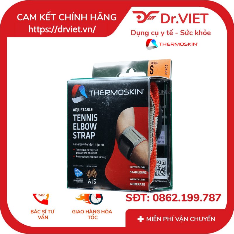 Băng nẹp cơ dưới khuỷu tay Thermoskin 8*205 Adjustable Tennis Elbow Strap