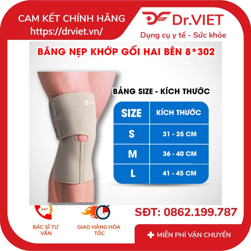 Băng nẹp khớp gối hai bên Thermoskin 8*302 9 Băng nẹp khớp gối hai bên Thermoskin 8*302