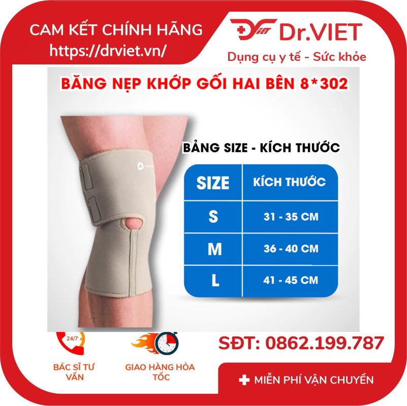 Băng nẹp khớp gối hai bên Thermoskin 8*302 13 Băng nẹp khớp gối hai bên Thermoskin 8*302