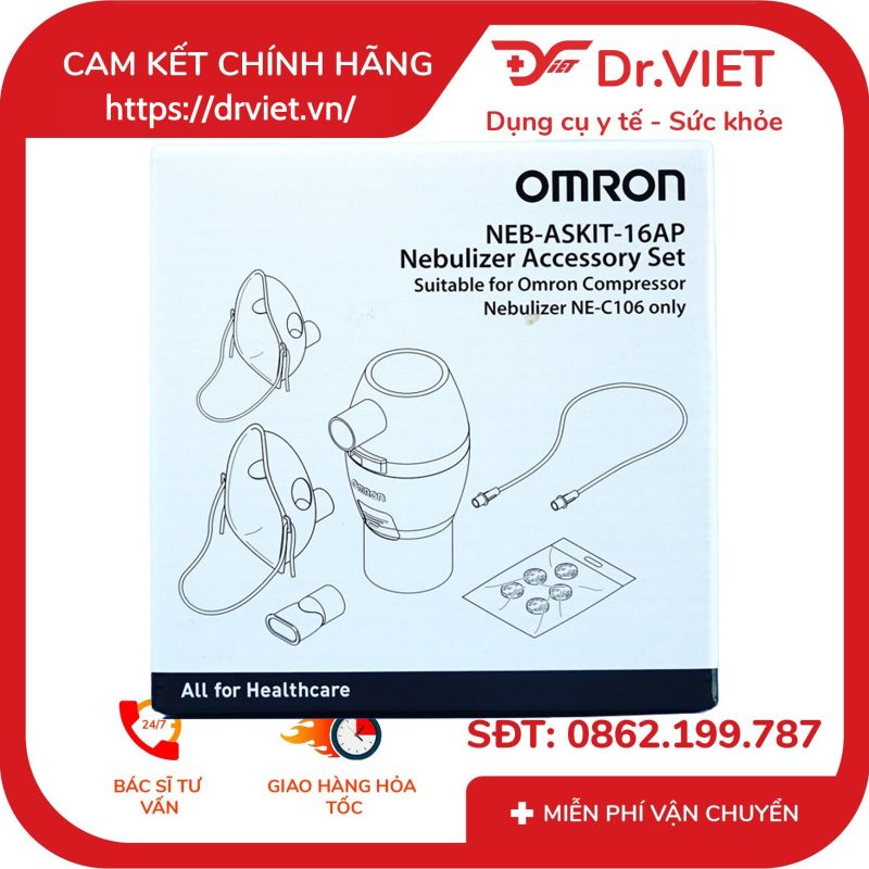 Bộ phụ kiện cho máy xông khí dung Omron NE-C106 đầy đủ 9 Bộ phụ kiện cho máy xông khí dung Omron NE-C106 đầy đủ