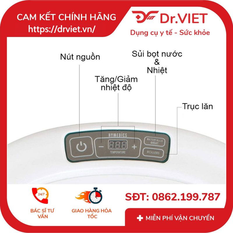 Bồn ngâm chân cao cấp massage HoMedics FB-650 12 Bồn ngâm chân cao cấp massage HoMedics FB-650