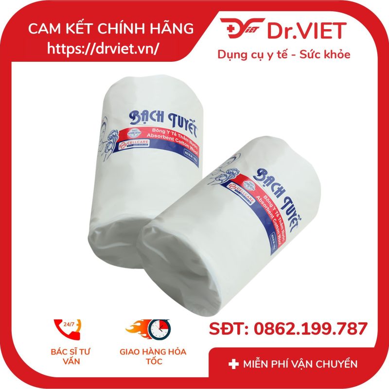 Bông cuộn thấm nước y tế Bạch Tuyết 9 Bông cuộn thấm nước y tế Bạch Tuyết