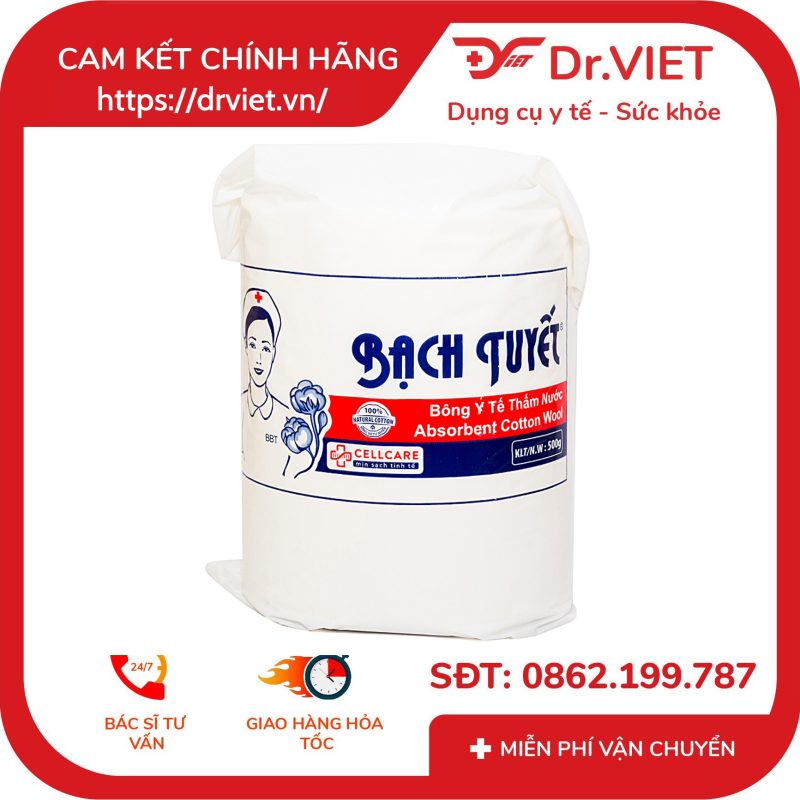 Bông cuộn thấm nước y tế Bạch Tuyết 10 Bông cuộn thấm nước y tế Bạch Tuyết