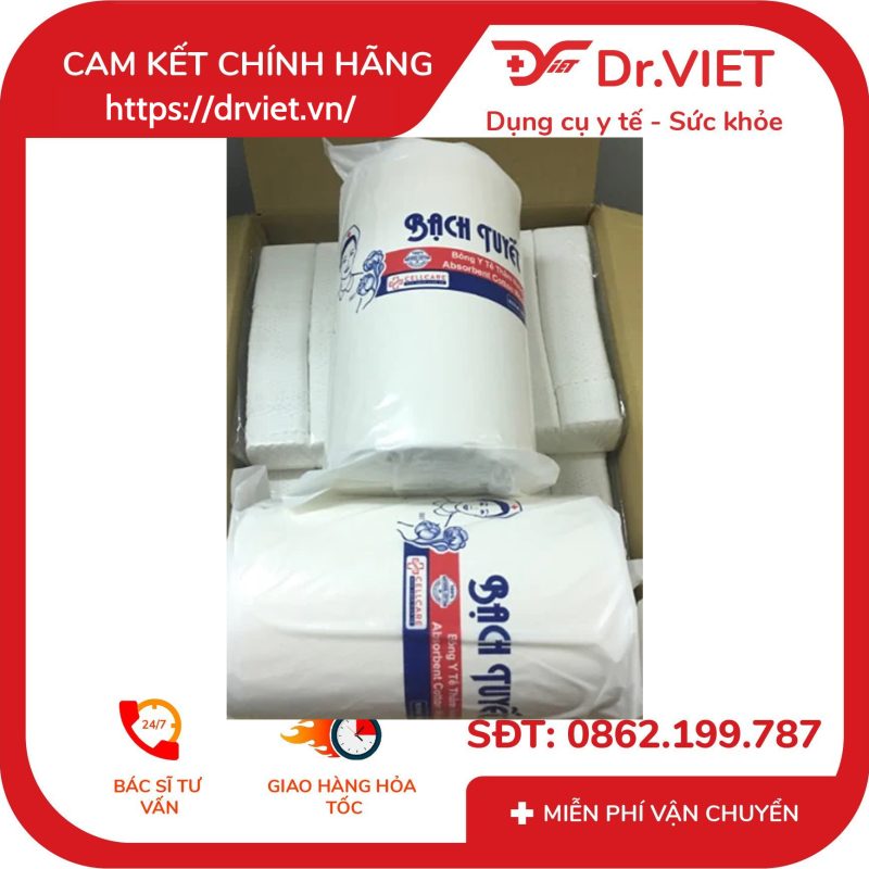 Bông mỡ vàng cuộn Bạch Tuyết 1Kg 12 Bông mỡ vàng cuộn Bạch Tuyết 1Kg
