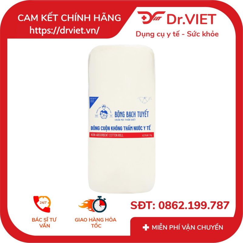 Bông mỡ vàng cuộn Bạch Tuyết 1Kg