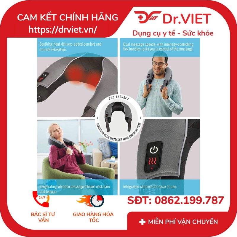 Đai massage cổ vai gáy HoMedics Pro Therapy Vibration NMSQ-217HJ