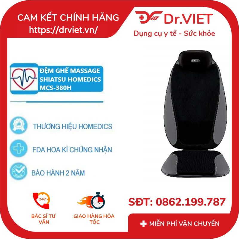 Đệm ghế massage HoMedics Shiatsu Pro Plus MCS-380H