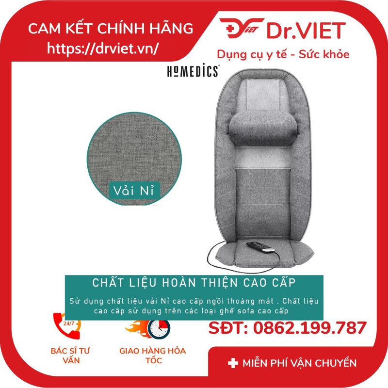 Đệm massage công nghệ Air Flex và Smartscan Shiatsu Homedics MCS-1010HJ 11 Đệm massage công nghệ Air Flex và Smartscan Shiatsu Homedics MCS-1010HJ