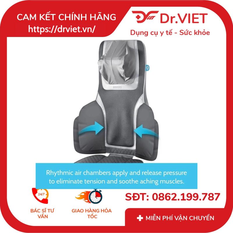 Đệm massage công nghệ GEL touch kèm nhiệt Homedics MCS-846 11 Đệm massage công nghệ GEL touch kèm nhiệt Homedics MCS-846