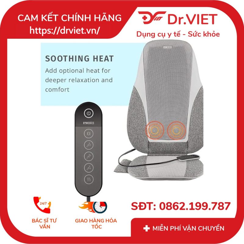 Đệm massage Shiatsu kèm nhiệt Homedics MCS-382 12 Đệm massage Shiatsu kèm nhiệt Homedics MCS-382
