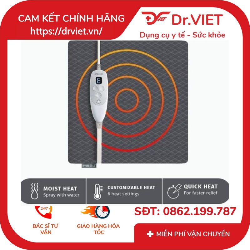 Đệm sưởi làm ấm Homedics HP-24DOJ/HP-14DOJ-GY 15 Đệm sưởi làm ấm Homedics HP-24DOJ/HP-14DOJ-GY