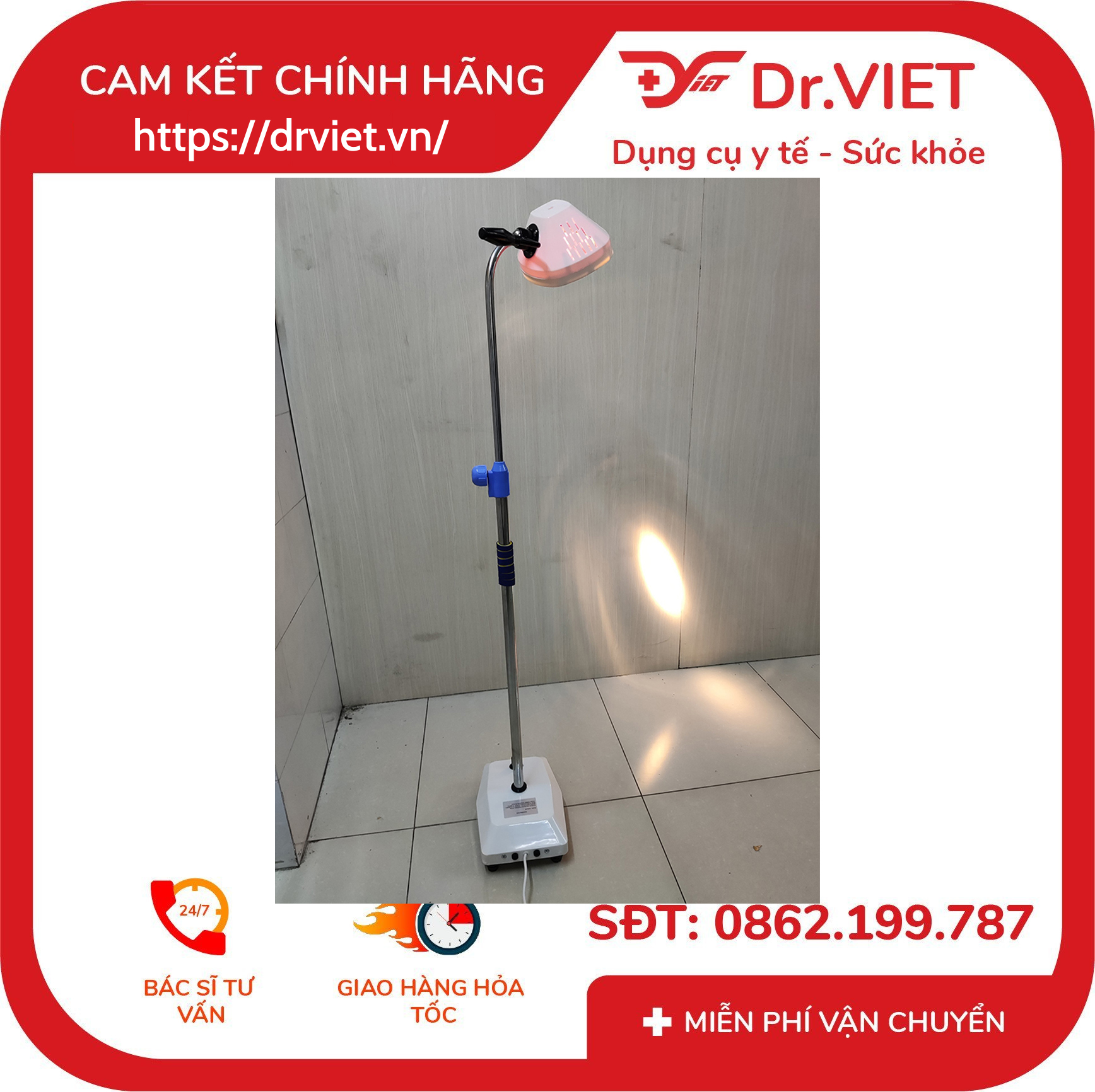 Đèn Mổ Di Động 1 Bóng Halogen Keling 4 Đèn Mổ Di Động 1 Bóng Halogen Keling