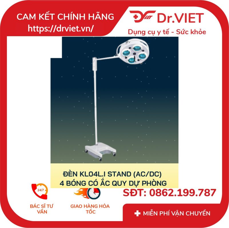Đèn mổ di động 4 bóng Keling KL04L.I LED 11 Đèn mổ di động 4 bóng Keling KL04L.I LED
