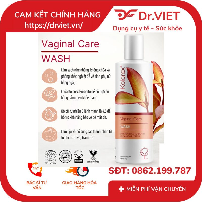 Gel Vệ Sinh Vùng Kín Kolorex Vaginal Care Wash 100ml 12 Gel Vệ Sinh Vùng Kín Kolorex Vaginal Care Wash 100ml