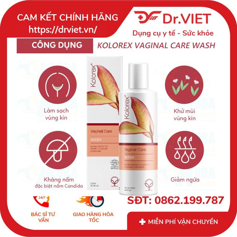 Gel Vệ Sinh Vùng Kín Kolorex Vaginal Care Wash 100ml 11 Gel Vệ Sinh Vùng Kín Kolorex Vaginal Care Wash 100ml