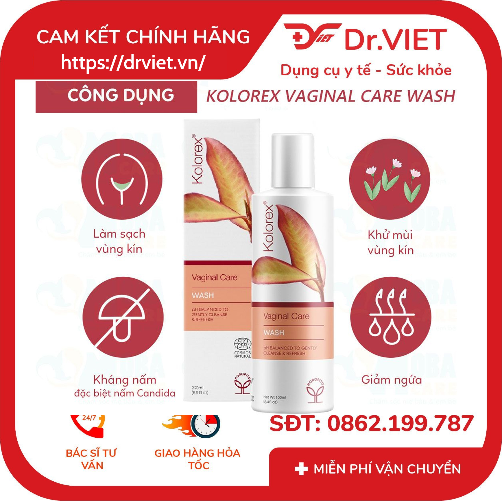 Gel Vệ Sinh Vùng Kín Kolorex Vaginal Care Wash 100ml 5 Gel Vệ Sinh Vùng Kín Kolorex Vaginal Care Wash 100ml