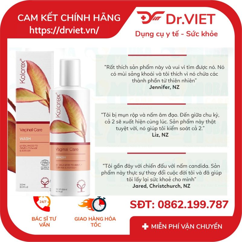 Gel Vệ Sinh Vùng Kín Kolorex Vaginal Care Wash 100ml