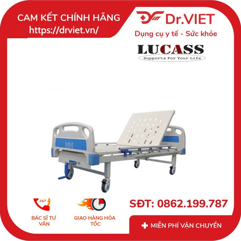 Giường bệnh 1 tay quay Lucass GB-C1 (GB-8E)