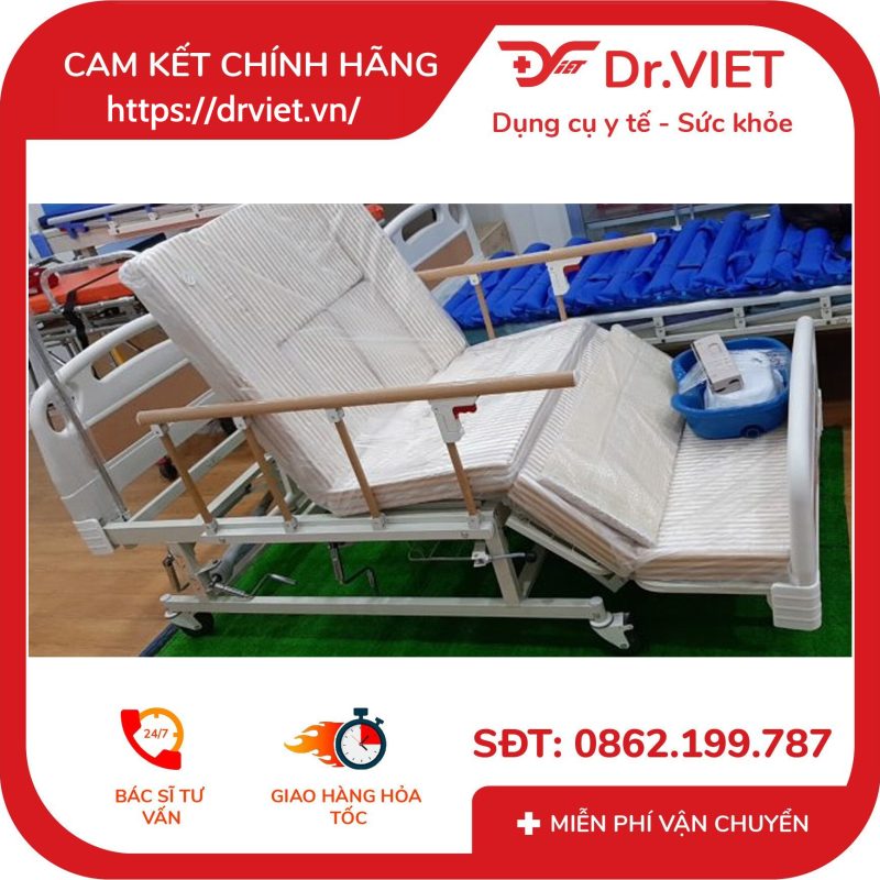 Giường Bệnh 12 chức năng 4 tay quay Model DP-E05 11 Giường Bệnh 12 chức năng 4 tay quay Model DP-E05